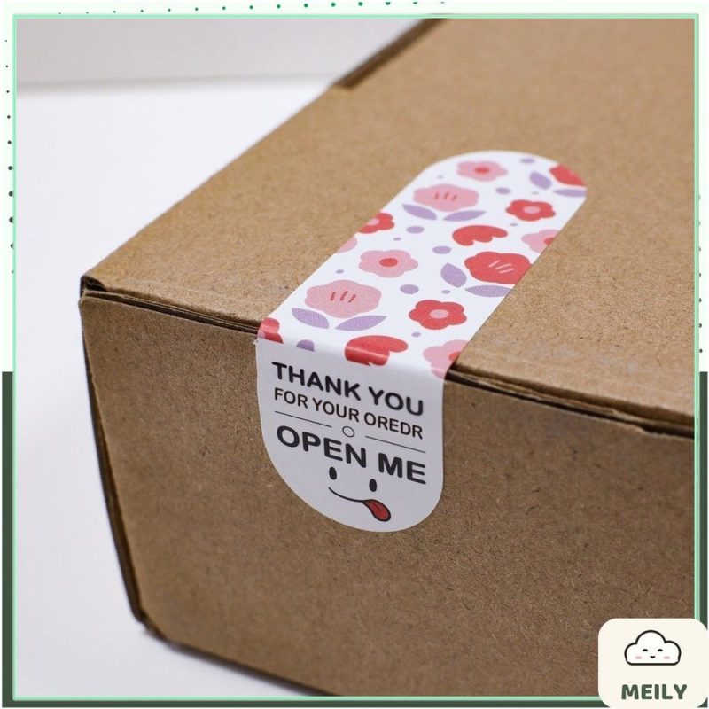 100 decal cám ơn dán hộp niêm phong nghệ thuật TE04
