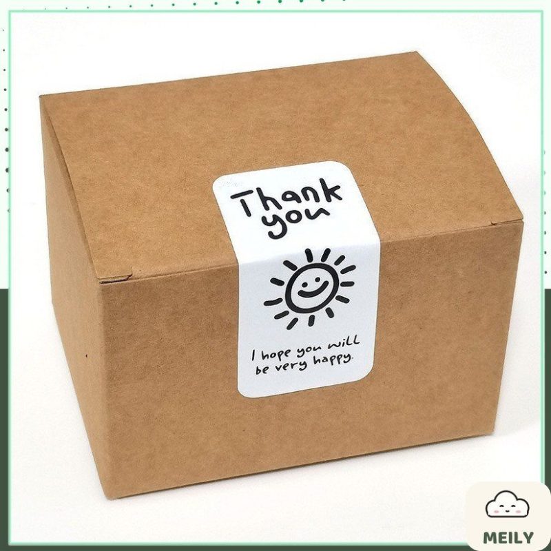 100 Tem hoạt hình Thank you đen trắng, màu sắc TE22