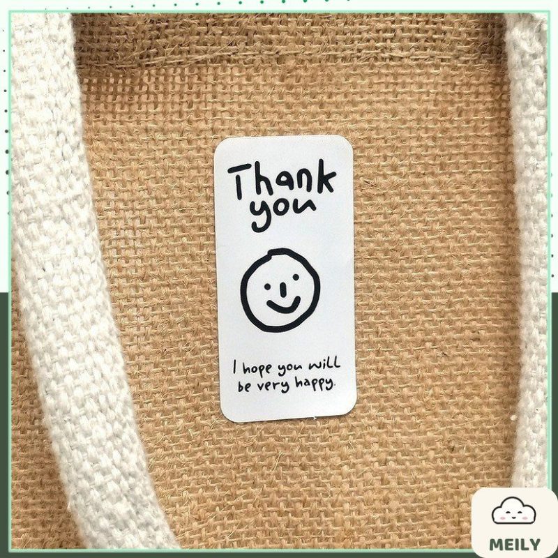 100 Tem hoạt hình Thank you đen trắng, màu sắc TE22
