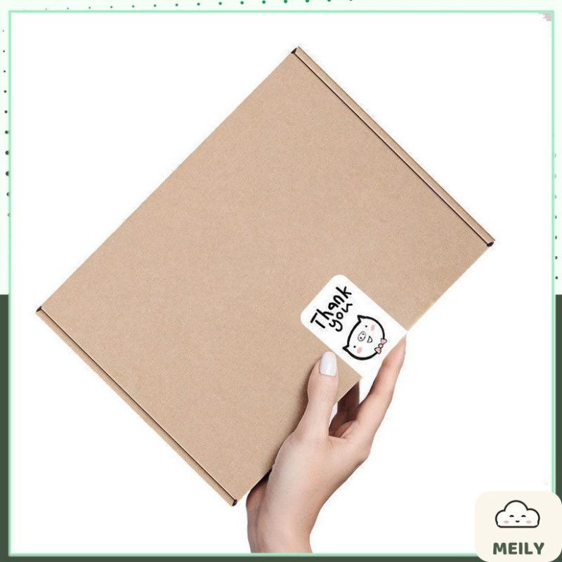 100 Tem hoạt hình Thank you đen trắng, màu sắc TE22