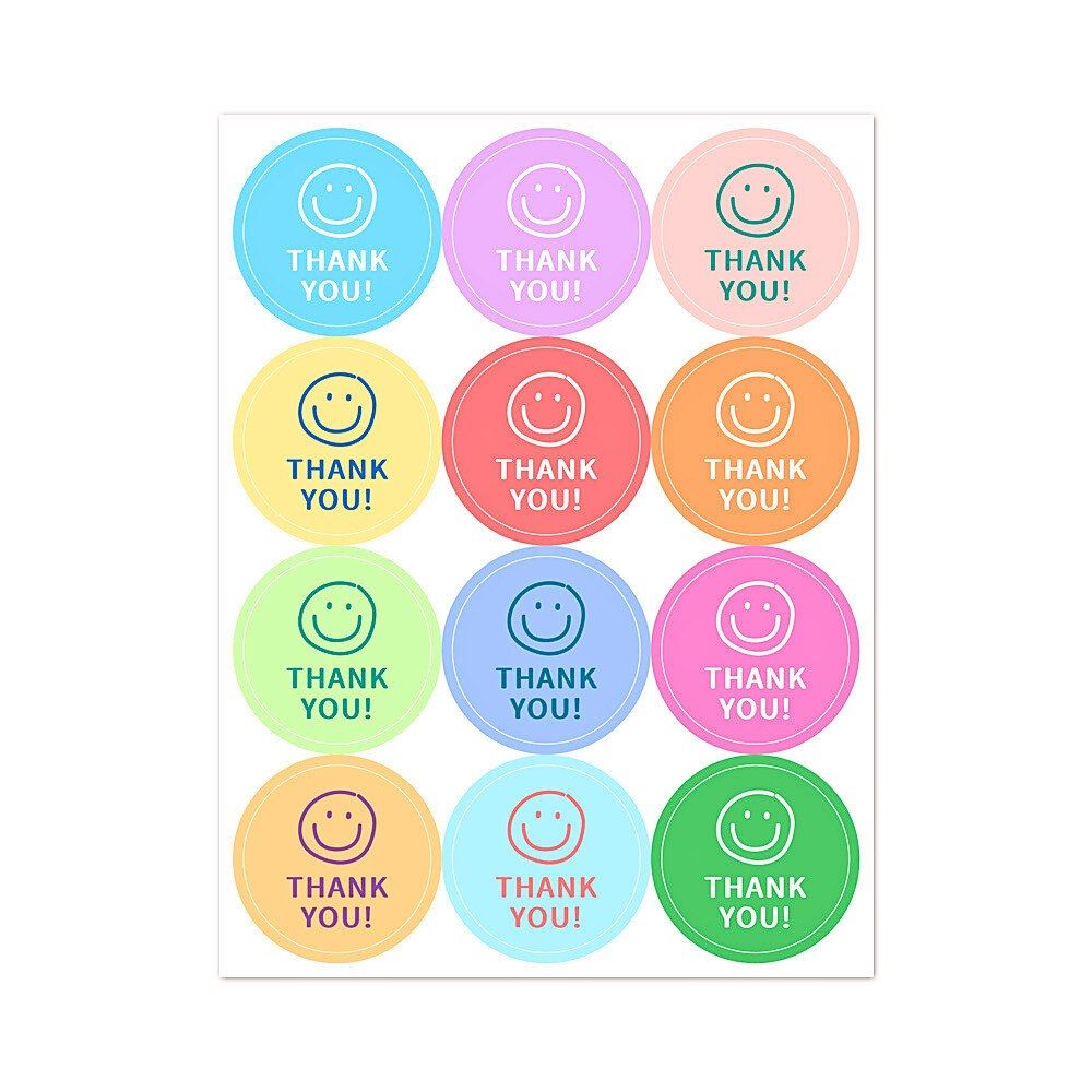 120 Tem dán thank you màu sắc xinh xắn TE77