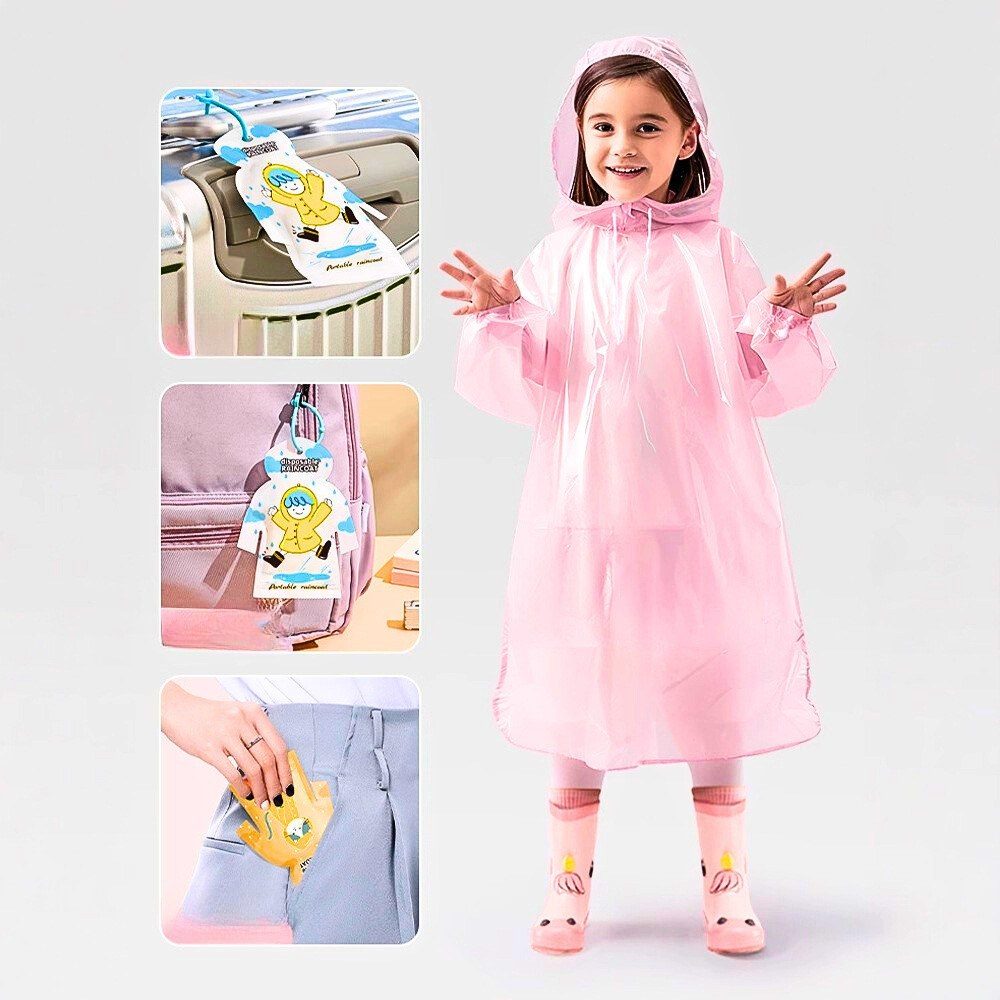 Áo mưa K217 gói gọn 15 11cm dùng 1 lần du lịch dã ngoại cắm trại chống ướt