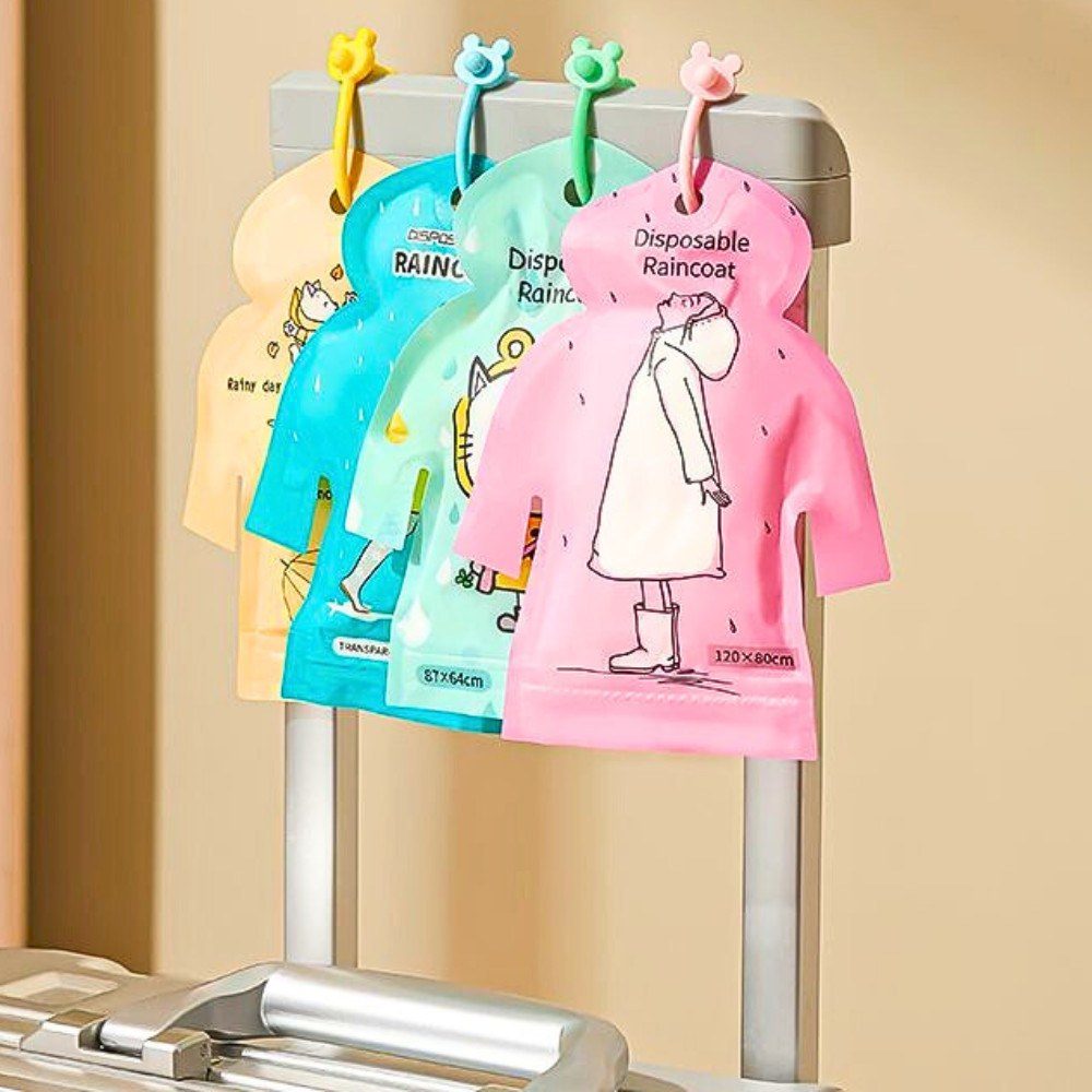 Áo mưa K217 gói gọn 15 11cm dùng 1 lần du lịch dã ngoại cắm trại chống ướt