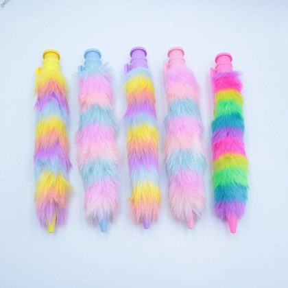 B210 Bút bi lông mềm ombre 28cm ngòi 1mm màu pastel dễ thương văn phòng phẩm