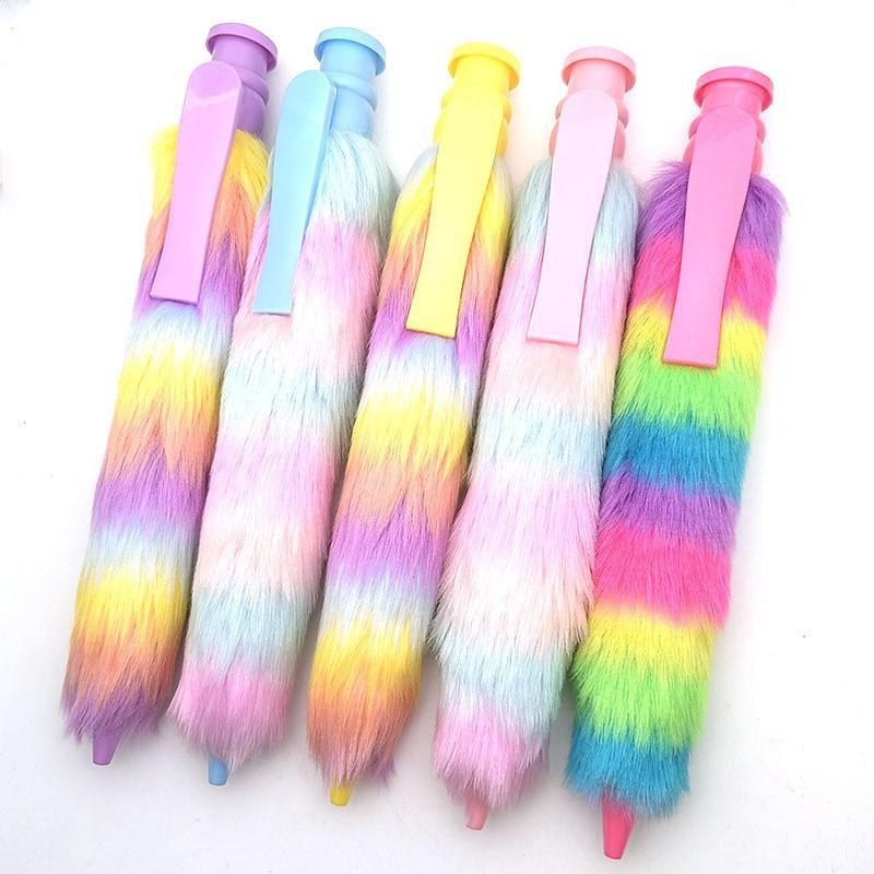 B210 Bút bi lông mềm ombre 28cm ngòi 1mm màu pastel dễ thương văn phòng phẩm