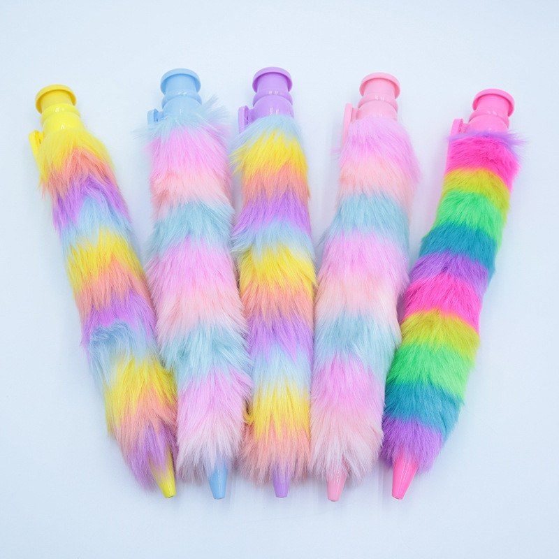 B210 Bút bi lông mềm ombre 28cm ngòi 1mm màu pastel dễ thương văn phòng phẩm