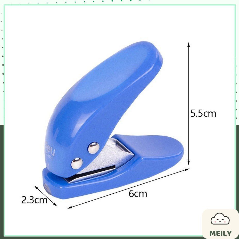 Bấm lỗ giấy mini Deli cầm tay tối đa 10 tờ 80gsm, dụng cụ đục lỗ C08
