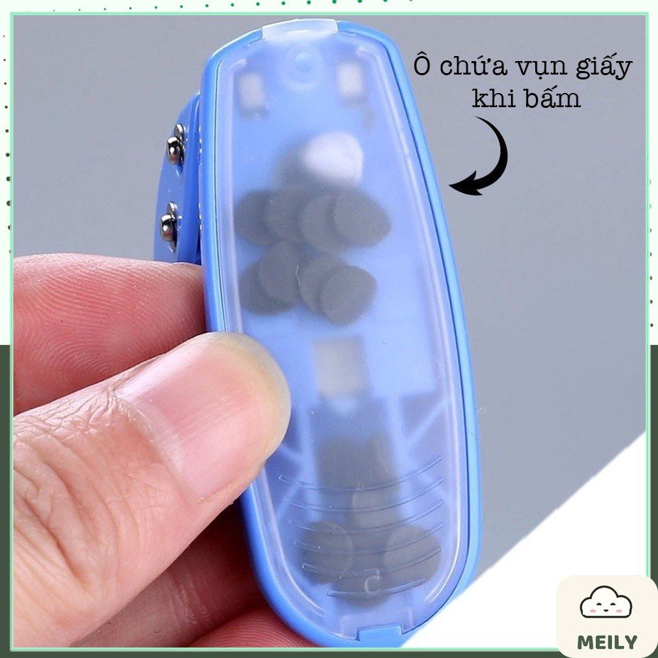 Bấm lỗ giấy mini Deli cầm tay tối đa 10 tờ 80gsm, dụng cụ đục lỗ C08