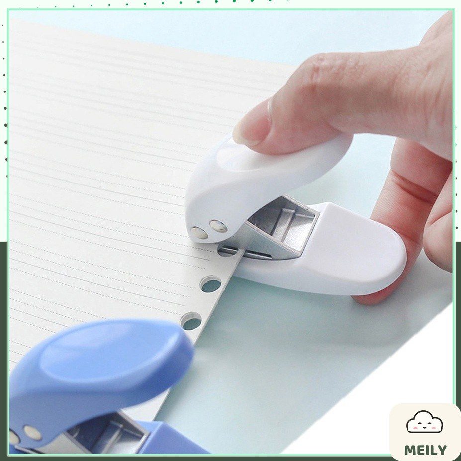Bấm lỗ giấy mini Deli cầm tay tối đa 10 tờ 80gsm, dụng cụ đục lỗ C08