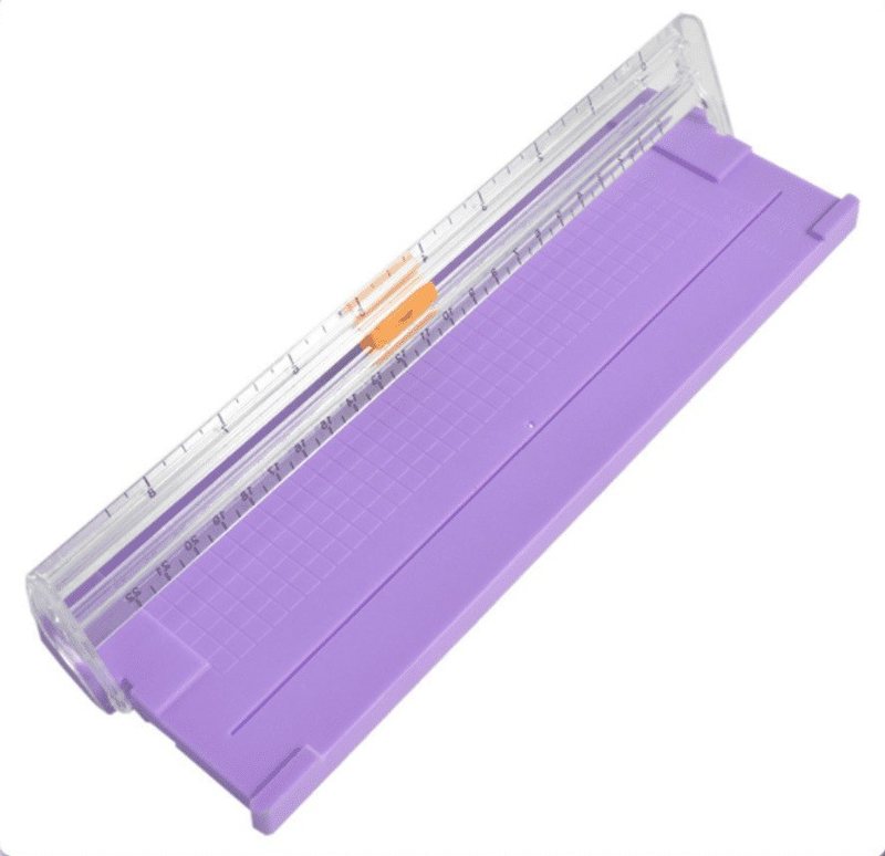 Bàn cắt giấy mini khổ A5 tiện lợi cắt tối đa giấy 400gsm - Tím