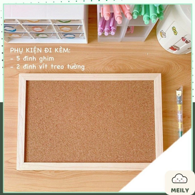 Bảng ghim gỗ bần K18