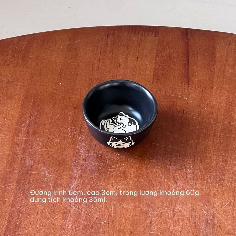 Bát nhỏ mèo con phong cách Nhật BL184 - BL184 Đen