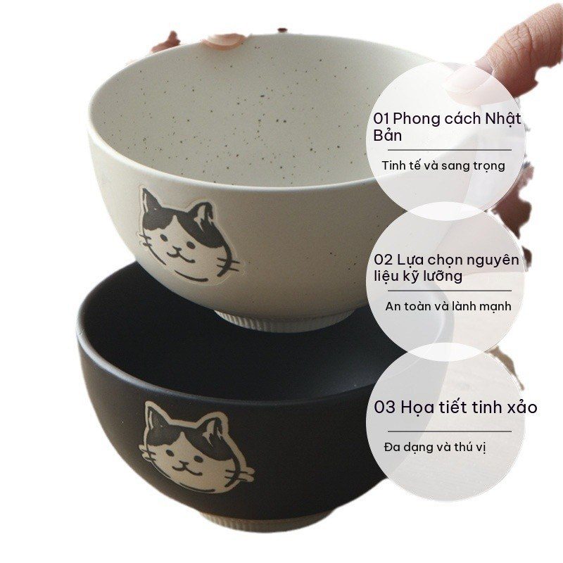 Bát nhỡ mèo con phong cách Nhật BL185