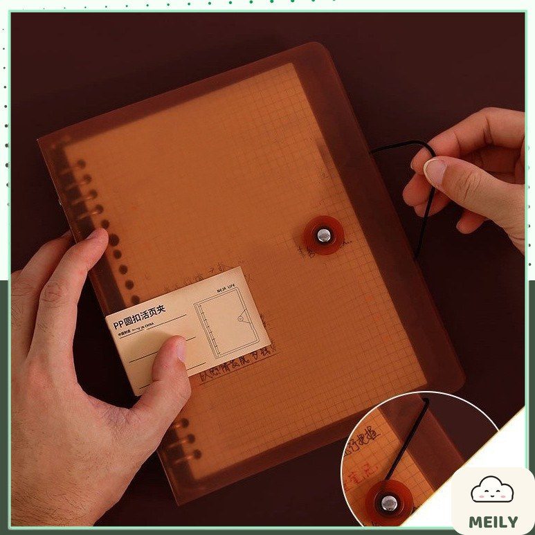 Bìa còng sắt A5 màu Retro 8 lỗ P18