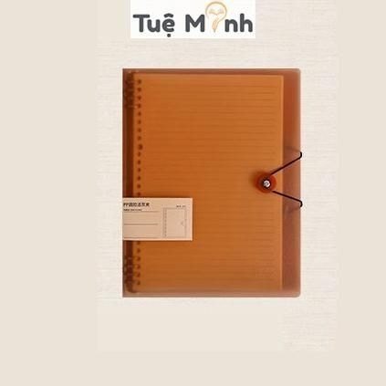 Bìa còng sắt A5 màu Retro 8 lỗ P18 - Vàng