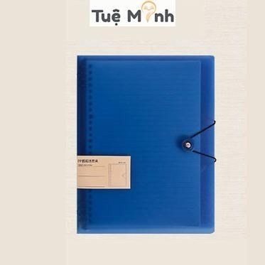 Bìa còng sắt A5 màu Retro 8 lỗ P18 - Xanh dương