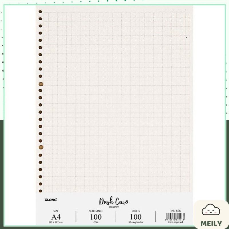 Bìa file còng sắt Klong A4 8 chấu binder thay ruột refill