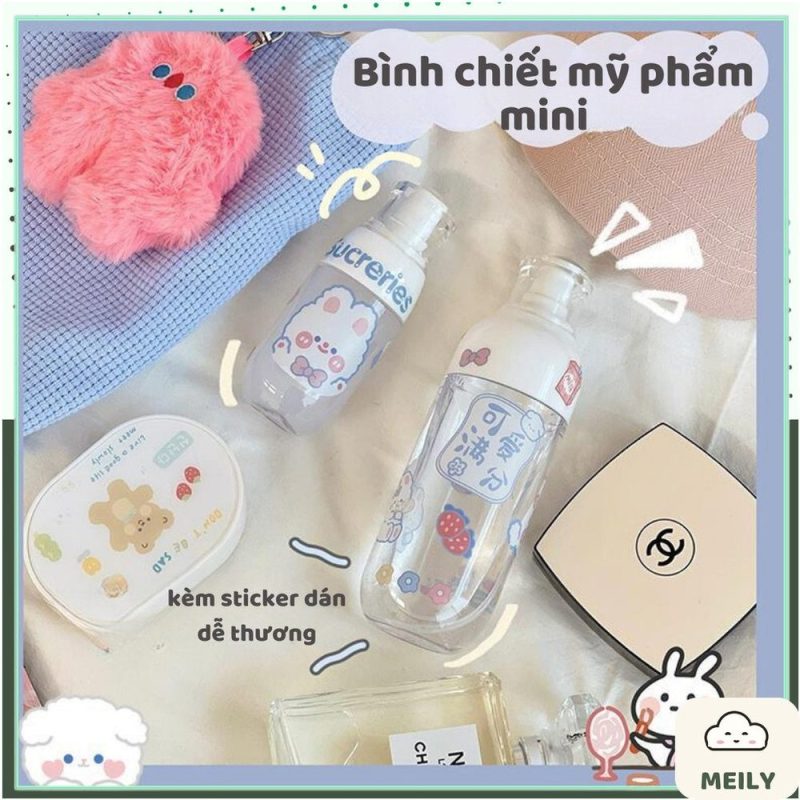 Bình rỗng chiết mini 10cm để đựng mỹ phẩm