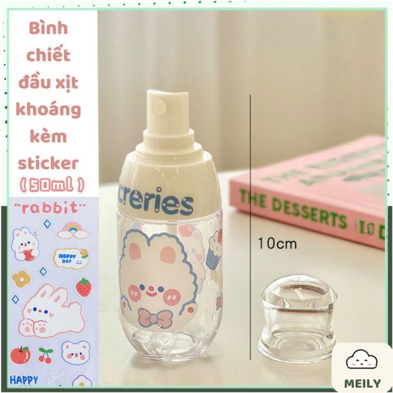 Bình rỗng chiết mini 10cm để đựng mỹ phẩm
