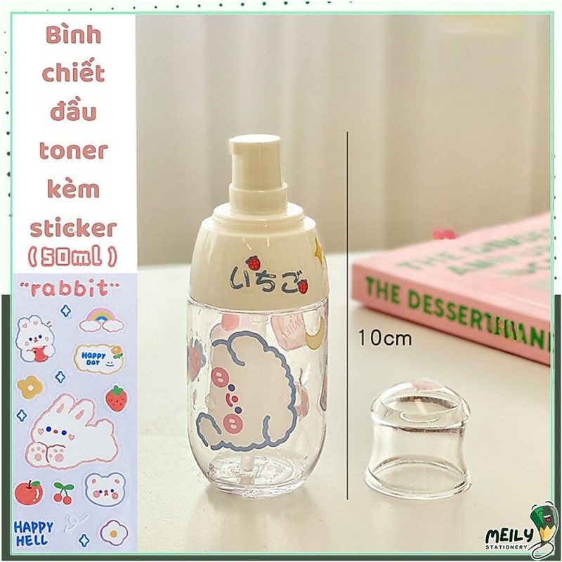 Bình rỗng chiết mini 10cm để đựng mỹ phẩm