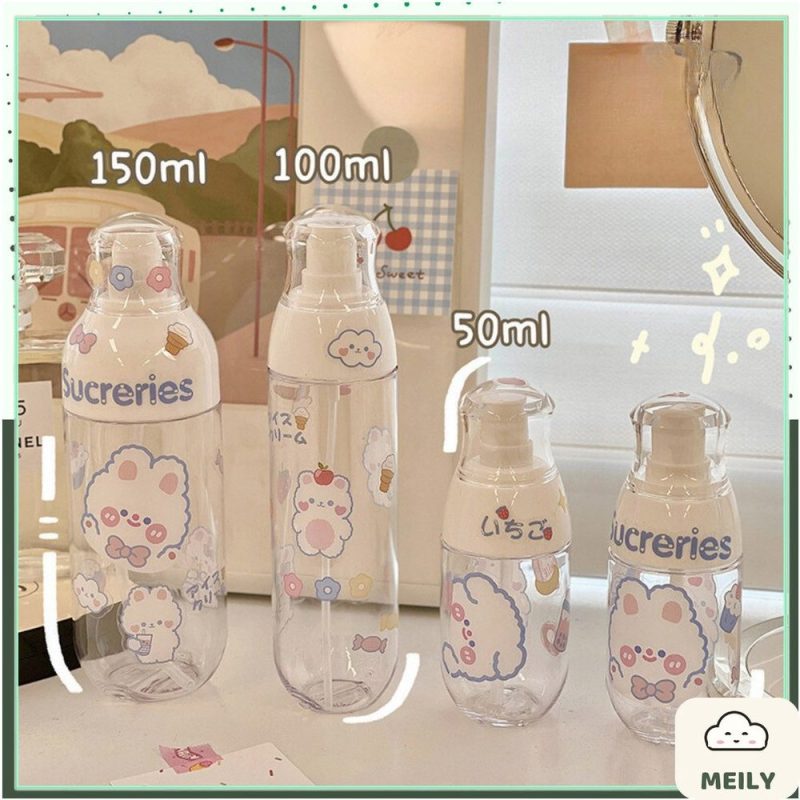 Bình rỗng chiết mini 10cm để đựng mỹ phẩm