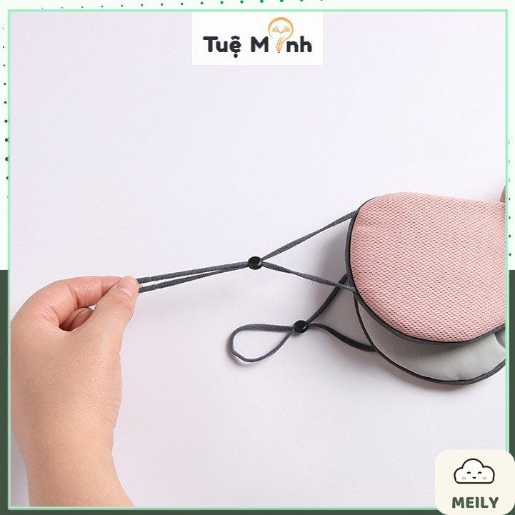 Bịt mắt vải mềm mại thư giãn, bịt mắt cute khổ lớn tiện lợi cho du lịch, văn