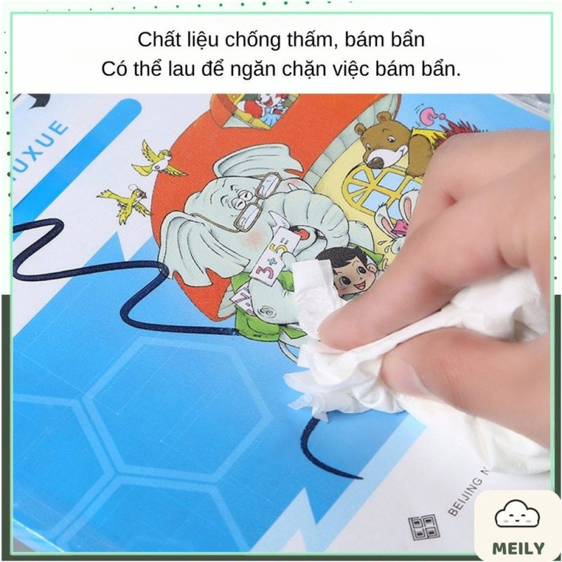 Bộ 10 miếng bọc vở màng film trong suốt K141