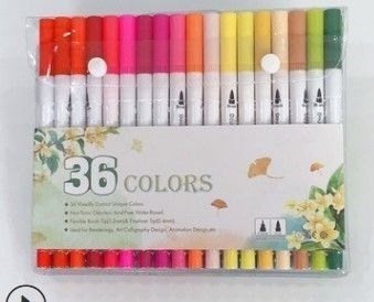 Bộ 12/24/36 bút dual tip 2 đầu gồm ngòi brush + liner - Bút 36 bút 2 đầu brush + fine B07