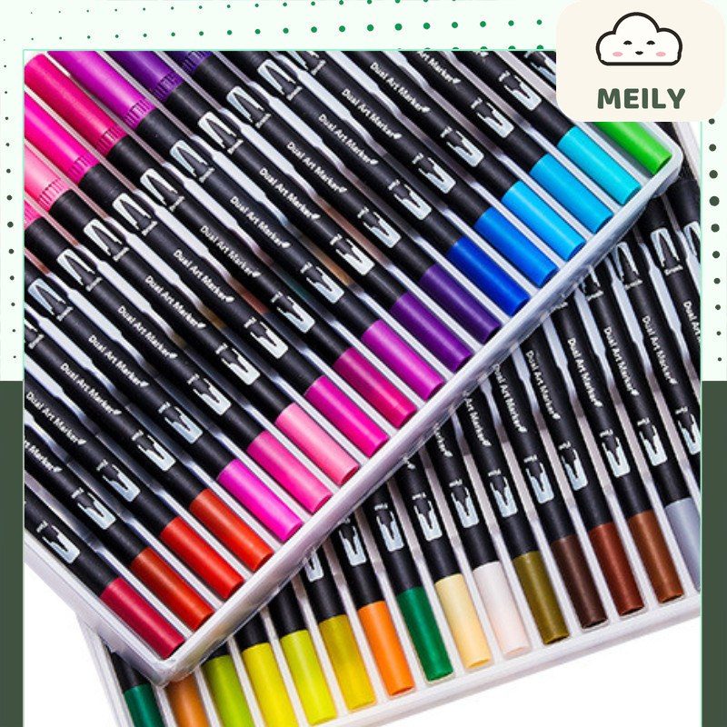 Bộ 12 bút màu Marker 2 đầu viết trên nhiều chất liệu B123