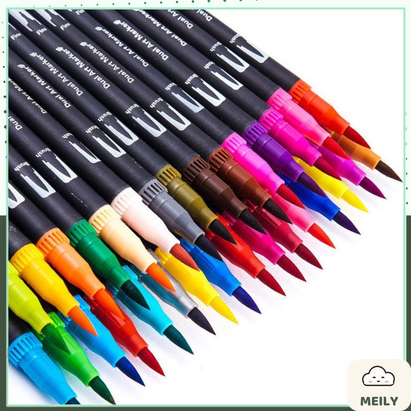 Bộ 12 bút màu Marker 2 đầu viết trên nhiều chất liệu B123