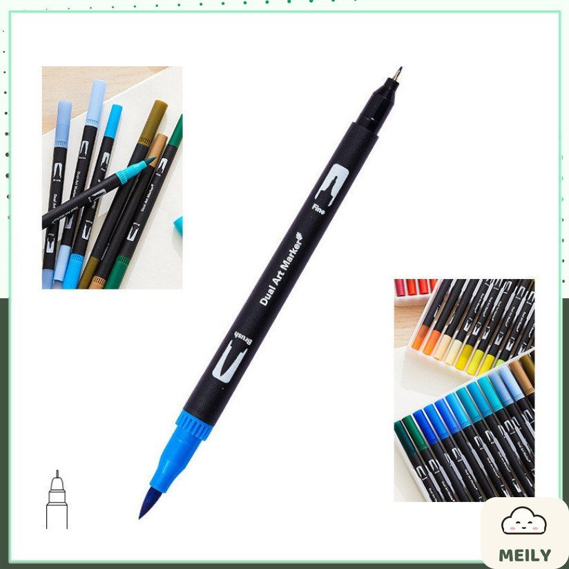 Bộ 12 bút màu Marker 2 đầu viết trên nhiều chất liệu B123