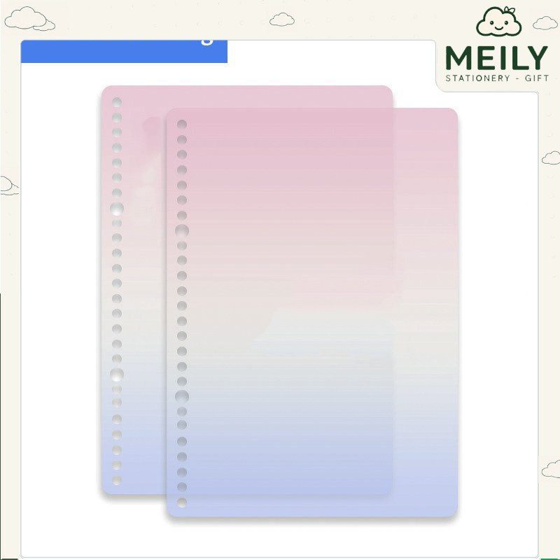 Bộ 2 bìa nhựa gắn sổ còng B5 26 chấu Pastel P16