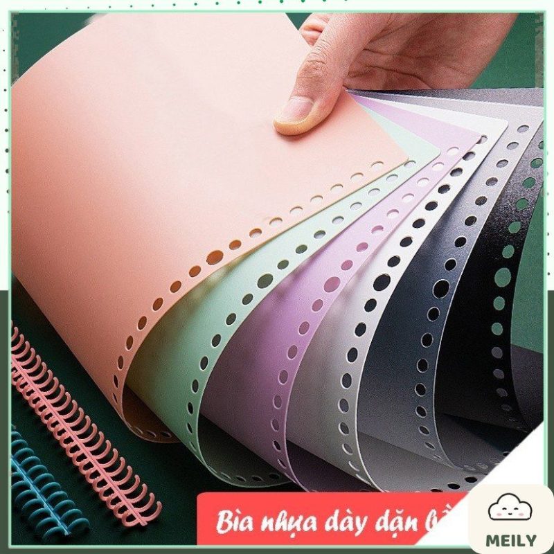 Bộ 2 bìa nhựa gắn sổ còng B5 26 chấu Pastel P16