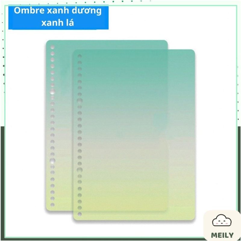 Bộ 2 bìa nhựa gắn sổ còng B5 26 chấu Pastel P16