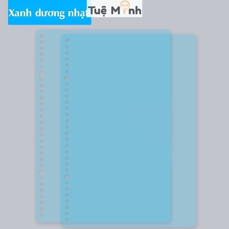 Bộ 2 bìa nhựa gắn sổ còng B5 26 chấu Pastel P16 - Set 2 bìa nhựa binder B5 P16 fm-b5 - Xanh dương nhạt