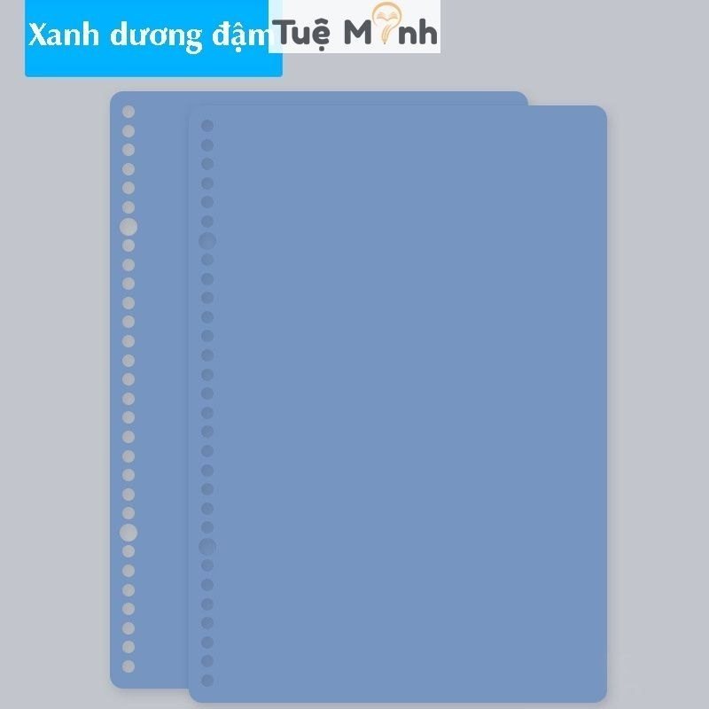 Bộ 2 bìa nhựa gắn sổ còng B5 26 chấu Pastel P16 - Set 2 bìa nhựa binder B5 P16 fm-b5 - Xanh dương đậm