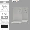 Bộ 2 kệ sách chữ L Morandi K27 - xám