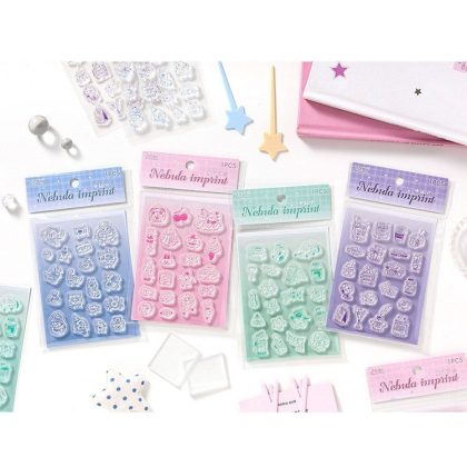 Bộ 20 con dấu silicone trong suốt D13