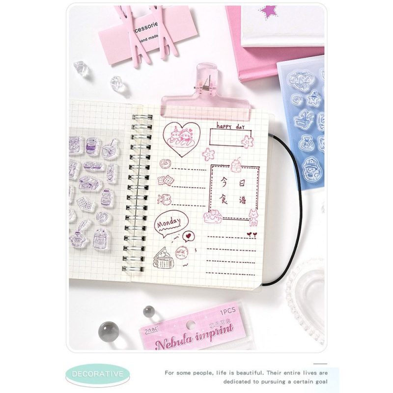 Bộ 20 con dấu silicone trong suốt D13