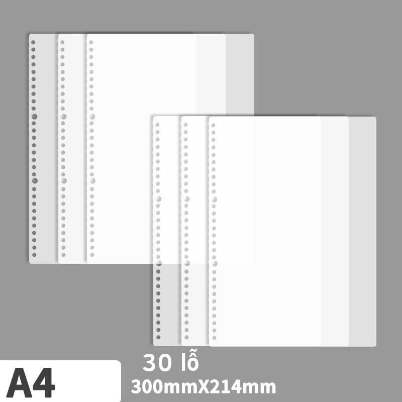 Bộ 4 Bìa nhựa tab phân trang sổ còng A5 / B5 / A4 màu trong suốt - Bìa tab phân trang A4 - trong suốt
