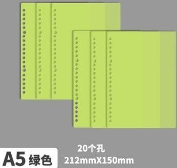 Bộ 4 Bìa nhựa tab phân trang sổ còng A5 / B5 / A4 màu trong suốt - Bìa tab phân trang A5 - Xanh lá