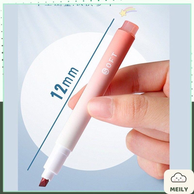 Bộ 4 bút highlight thân tròn Pastel Gradual HI09