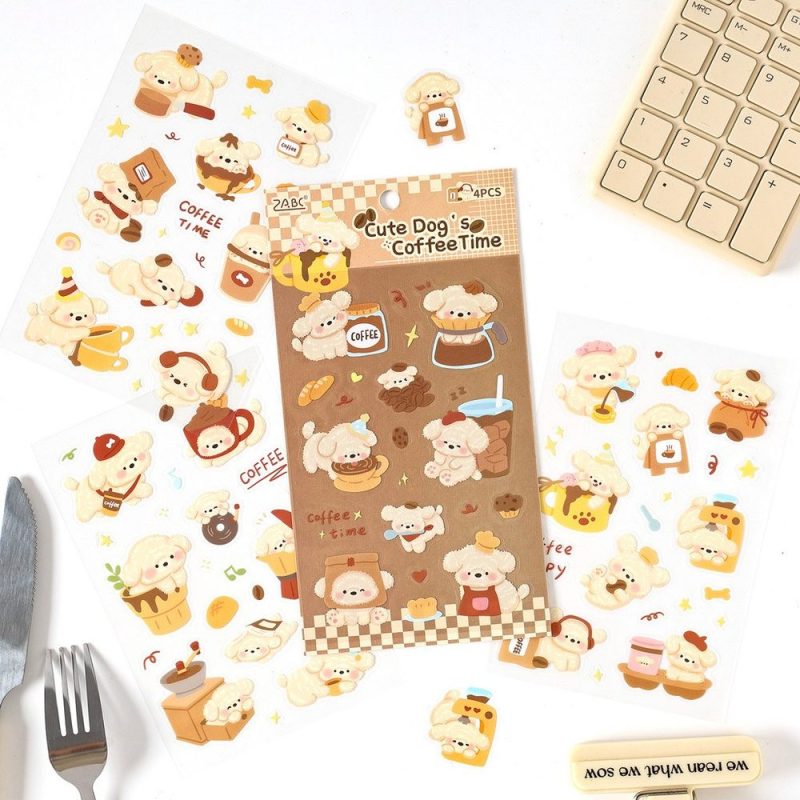 Bộ 4 tờ sticker PET cute STI112