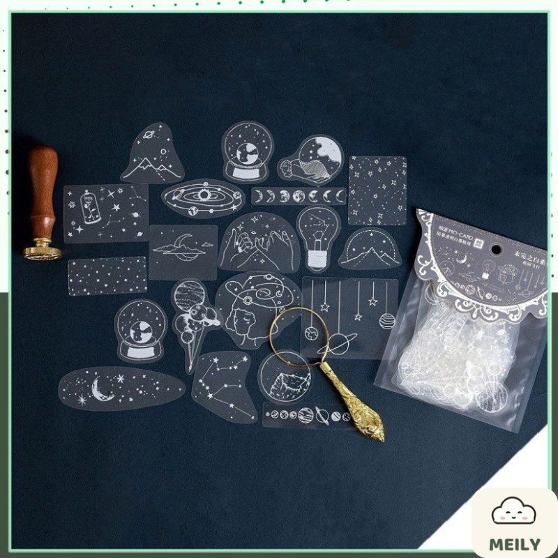 Bộ 40 sticker trong suốt STI010