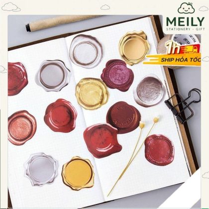 Bộ 45 sticker con dấu sáp STI08