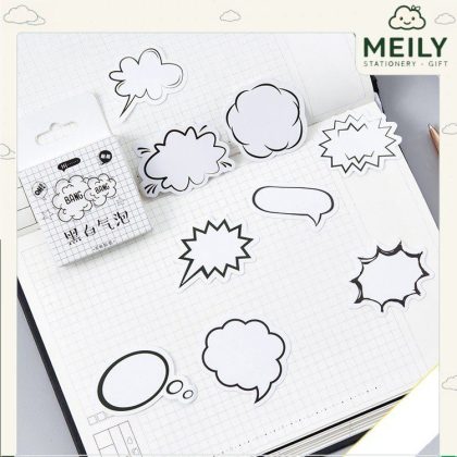 Bộ 45 sticker viền hội thoại hình khung bóng chat