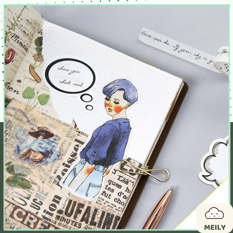 Bộ 45 sticker viền hội thoại hình khung bóng chat