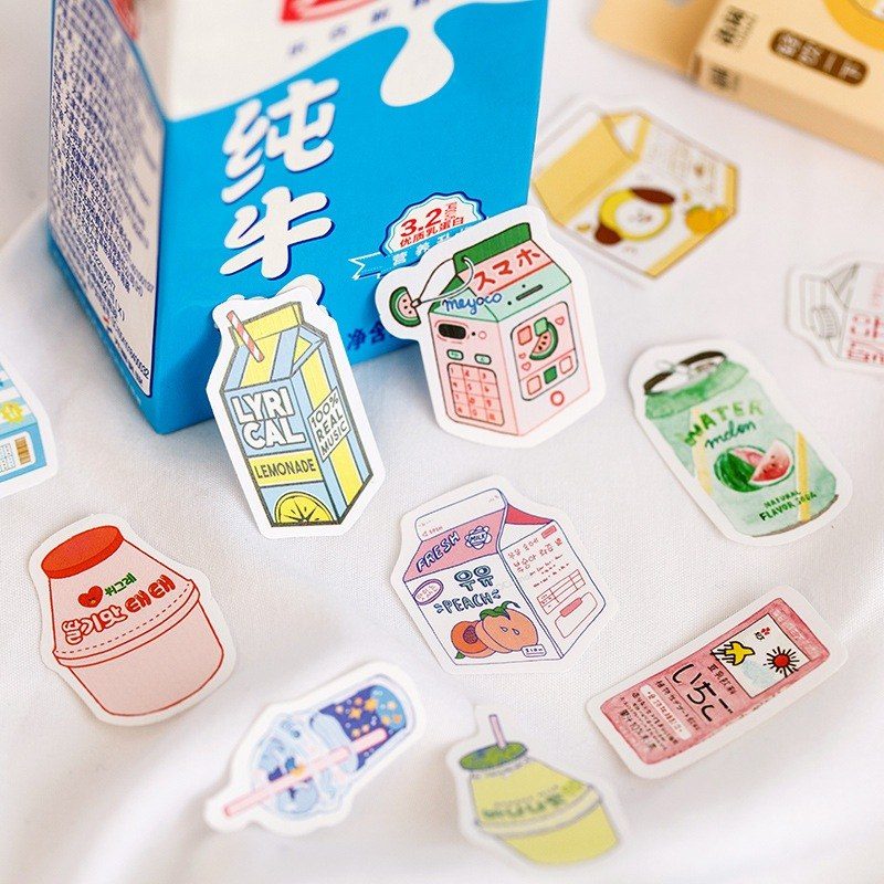 Bộ 46 sticker nhãn dán hình quả dâu tây xinh xắn STI45