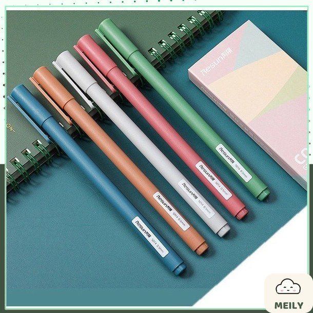 Bộ 5 bút gel màu Macaron Resun nét 0.5mm xinh xắn tiện dụng B17