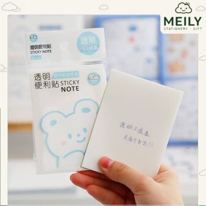 Bộ 50 giấy note ghi chú trong suốt
